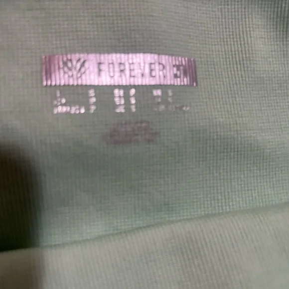 NWOT Forever 21 Light Green Ribbed Set - Picture 4 of 5